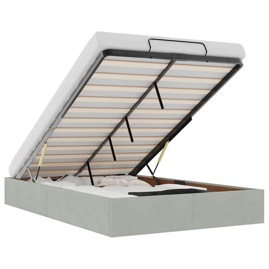 vidaXL Struttura Letto Pouf Senza Materasso 120x200 cm Velluto