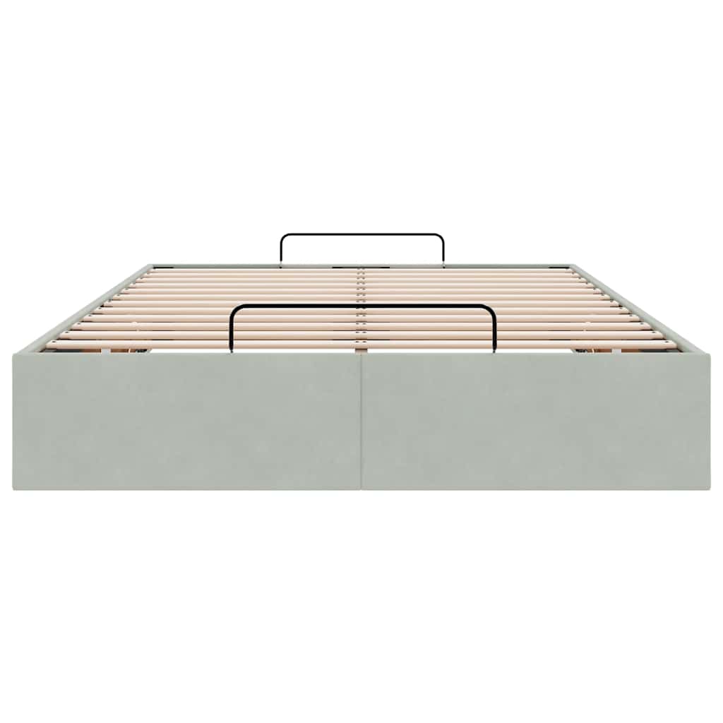 vidaXL Struttura Letto Pouf Senza Materasso 120x200 cm Velluto