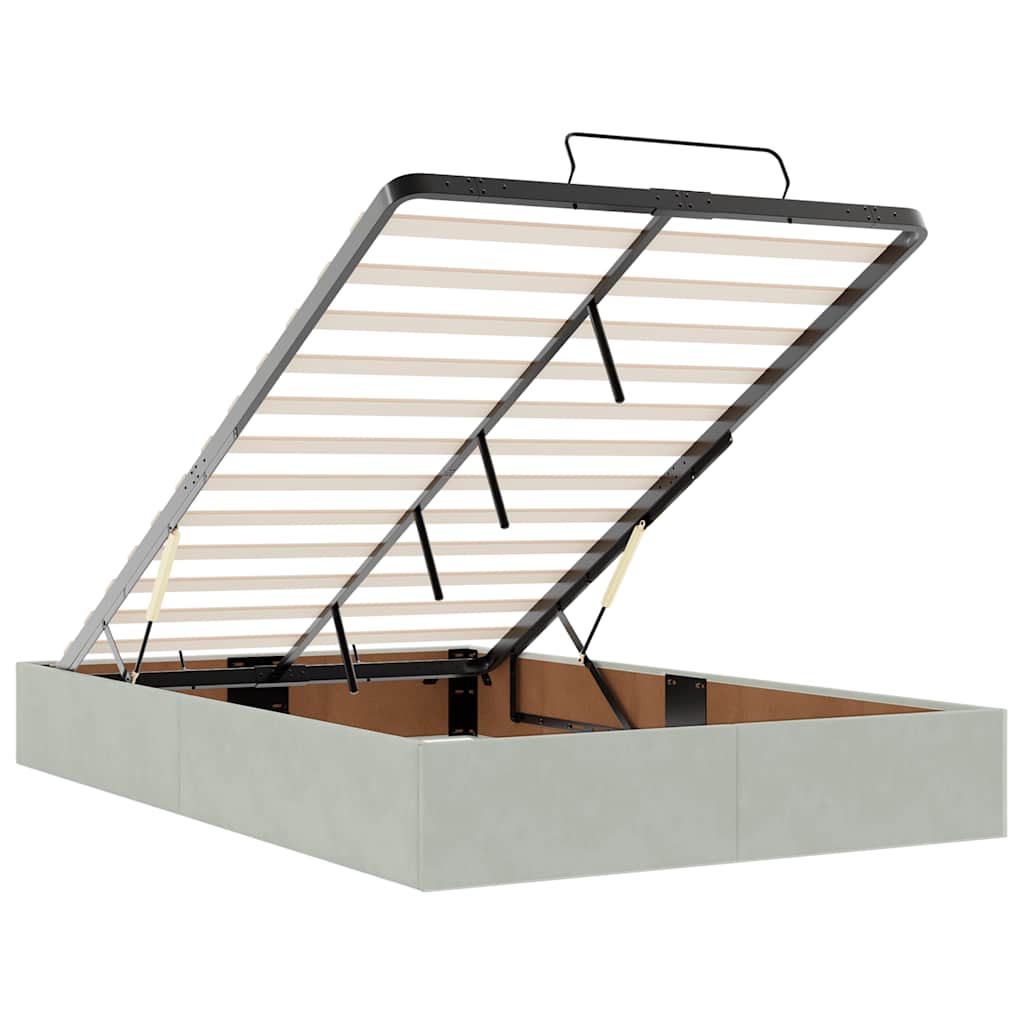 vidaXL Struttura Letto Pouf Senza Materasso 120x200 cm Velluto