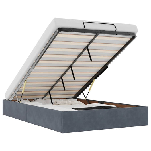 vidaXL Struttura Letto Pouf Senza Materasso 120x200 cm Velluto