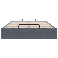 vidaXL Struttura Letto Pouf Senza Materasso 120x200 cm Velluto