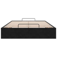 vidaXL Struttura Letto Pouf Senza Materasso Nero 120x200 cm Velluto