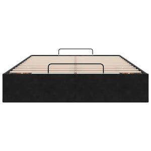 vidaXL Struttura Letto Pouf Senza Materasso Nero 120x200 cm Velluto