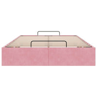 Struttura Letto Pouf Senza Materasso Rosa 120x200 cm Velluto 3310960