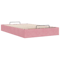 Struttura Letto Pouf Senza Materasso Rosa 120x200 cm Velluto 3310960