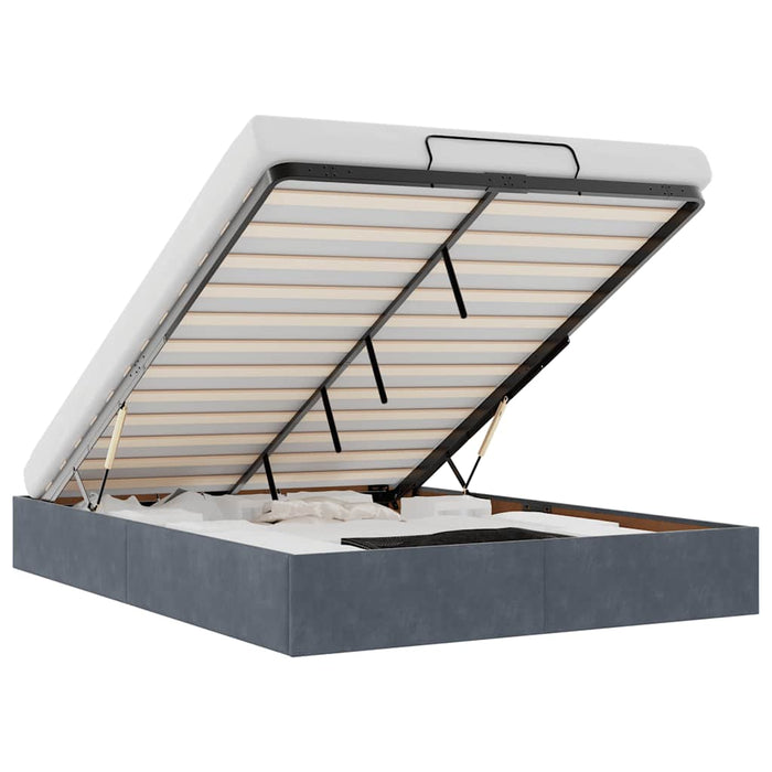 Struttura Letto Pouf Senza Materasso 140x190 cm Velluto 3310962