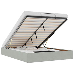 Struttura Letto Pouf senza Materasso 140x200 cm in Velluto 3310967