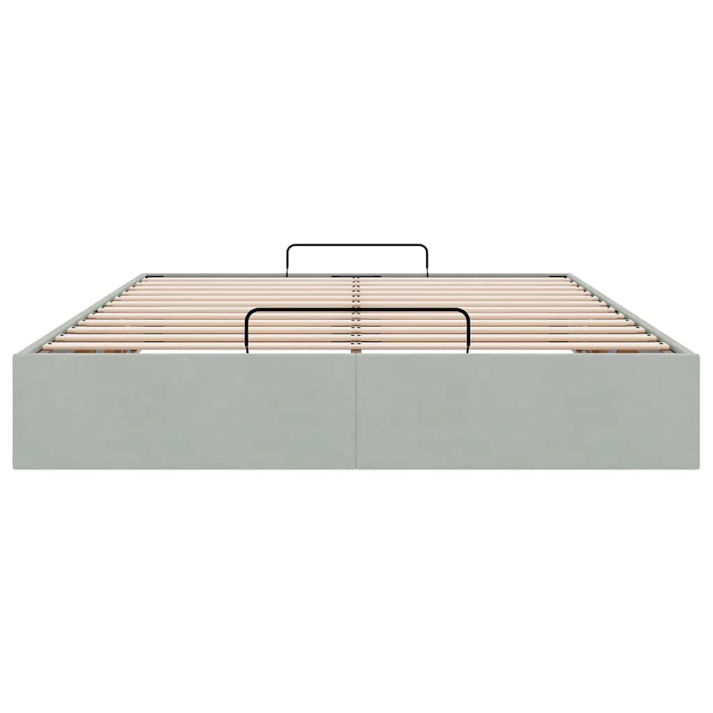 Struttura Letto Pouf senza Materasso 140x200 cm in Velluto 3310967