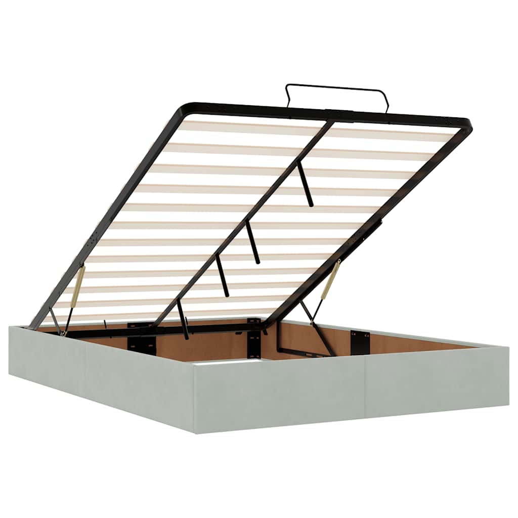 Struttura Letto Pouf senza Materasso 140x200 cm in Velluto 3310967