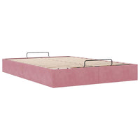 Struttura Letto Pouf senza Materasso Rosa 140x200 cm in Velluto 3310972