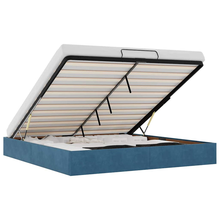 vidaXL Struttura Letto Pouf senza Materasso 160x200 cm in Velluto