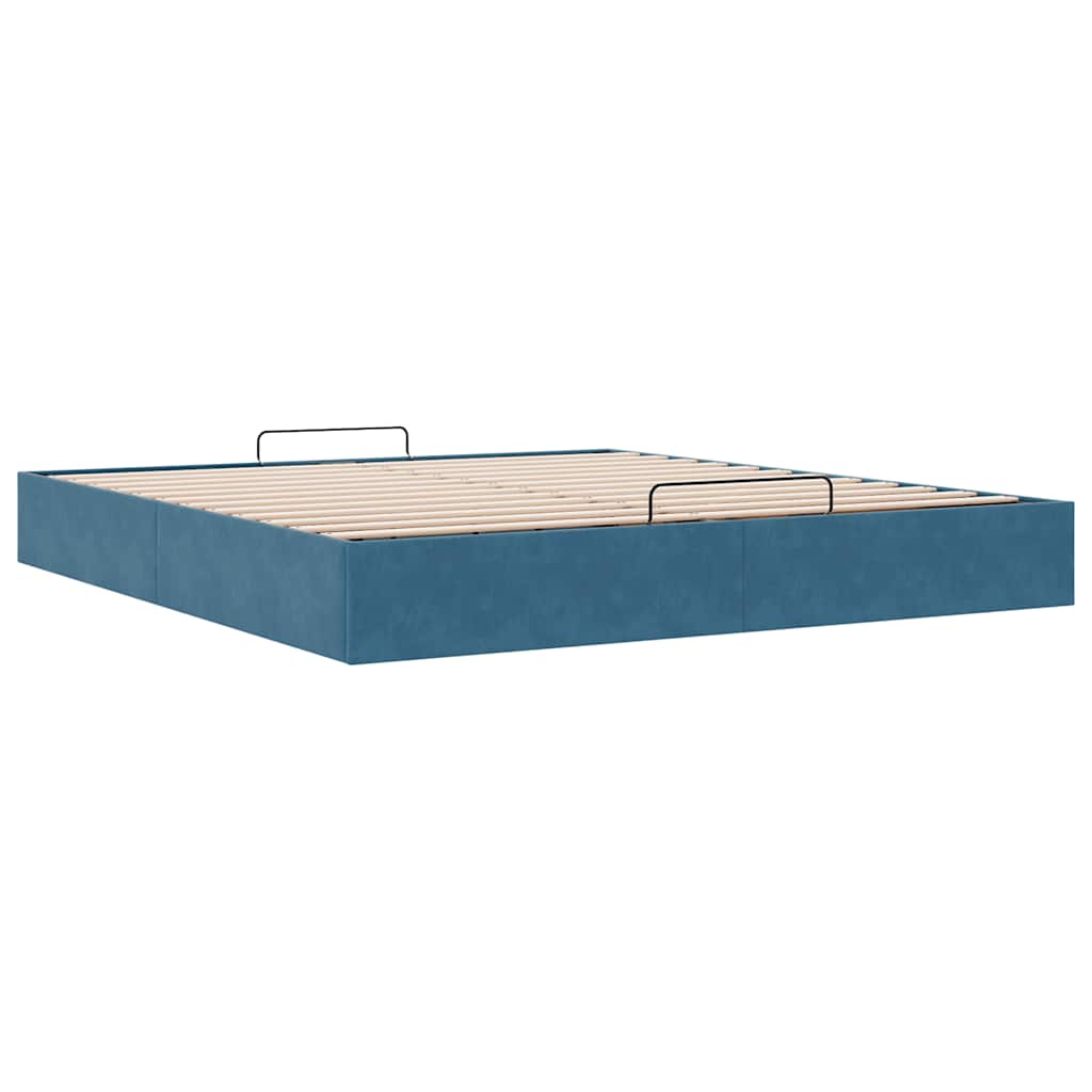 vidaXL Struttura Letto Pouf senza Materasso 160x200 cm in Velluto