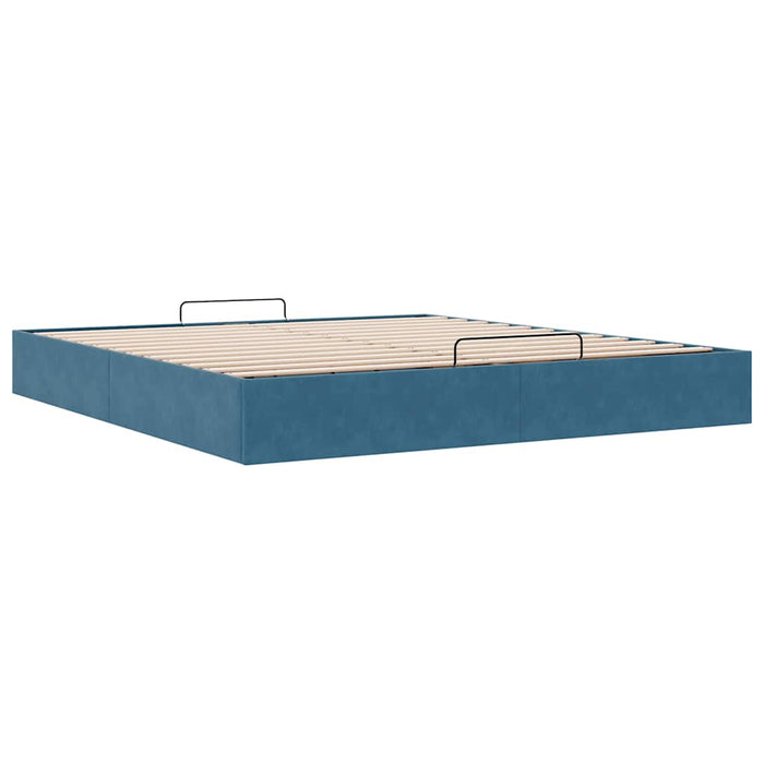vidaXL Struttura Letto Pouf senza Materasso 160x200 cm in Velluto