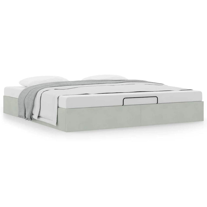 Struttura Letto Pouf senza Materasso 180x200 cm in Velluto 3310979