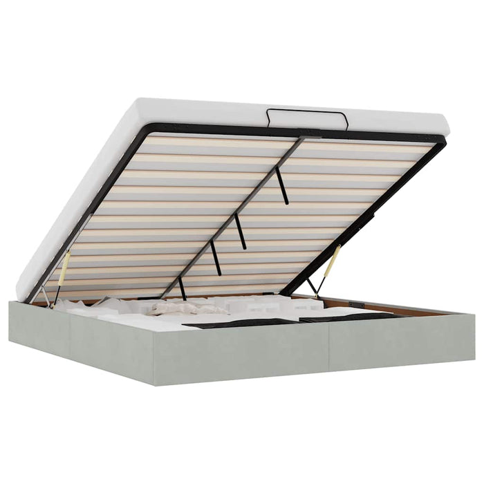 Struttura Letto Pouf senza Materasso 200x200 cm in Velluto 3310985