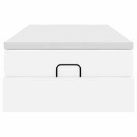 Struttura Letto Pouf con Materasso Bianco 80x200 cm Similpelle 3311007