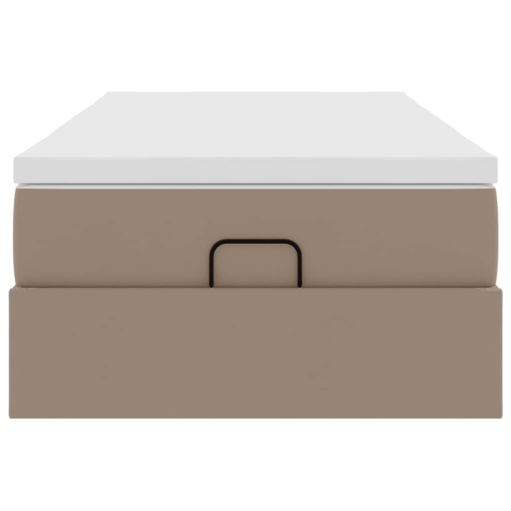 vidaXL Struttura Letto Pouf con Materasso 80x200 cm Similpelle