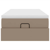 vidaXL Struttura Letto Pouf con Materasso 80x200 cm Similpelle