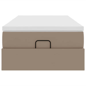 vidaXL Struttura Letto Pouf con Materasso 80x200 cm Similpelle