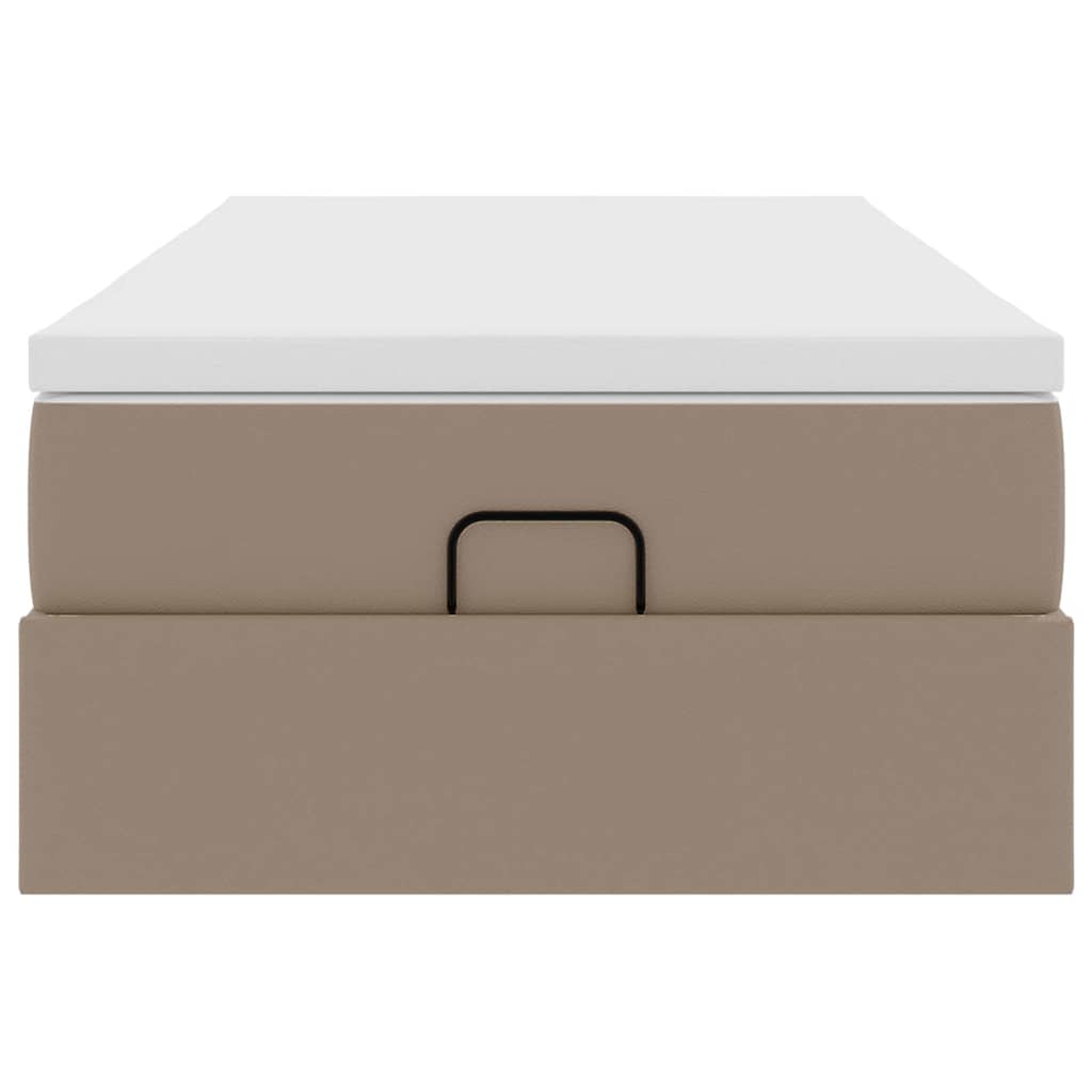 vidaXL Struttura Letto Pouf con Materasso 90x190 cm Similpelle