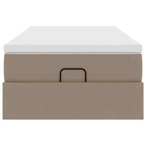 vidaXL Struttura Letto Pouf con Materasso 90x190 cm Similpelle