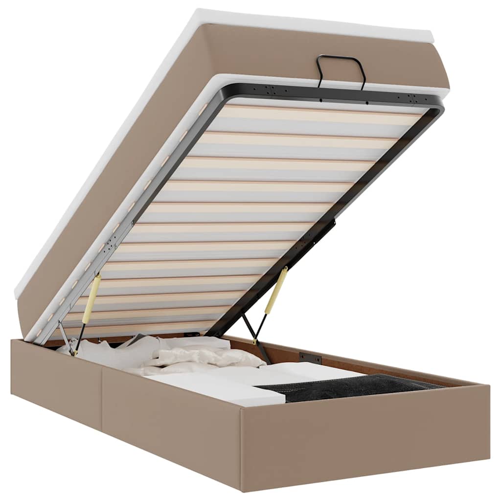 Struttura Letto Pouf con Materasso 90x200 cm Similpelle 3311020