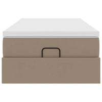 vidaXL Struttura Letto Pouf con Materasso 90x200 cm Similpelle