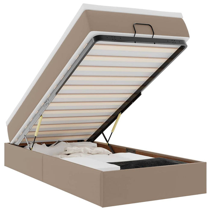 Struttura Letto Pouf con Materasso 100x200 cm Similpelle