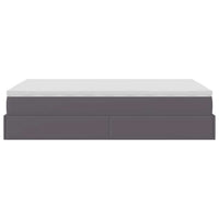 vidaXL Struttura Letto Pouf con Materasso Grigio 120x190 cm Similpelle