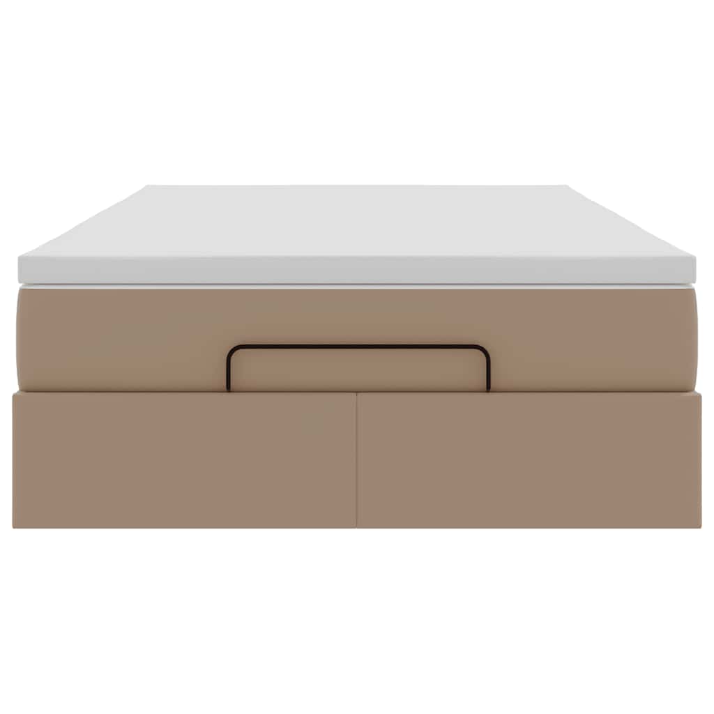 vidaXL Struttura Letto Pouf con Materasso 120x200 cm Similpelle