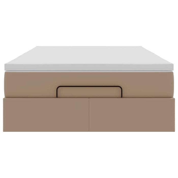 vidaXL Struttura Letto Pouf con Materasso 120x200 cm Similpelle