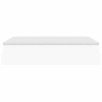 vidaXL Struttura Letto Pouf con Materasso Bianco 140x200 cm Similpelle