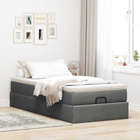 Struttura Letto Pouf con Materasso 90x190 cm in Tessuto 3311072