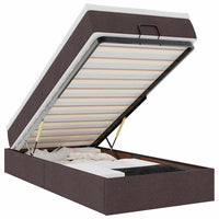 vidaXL Struttura Letto Pouf con Materasso 90x190 cm in Tessuto