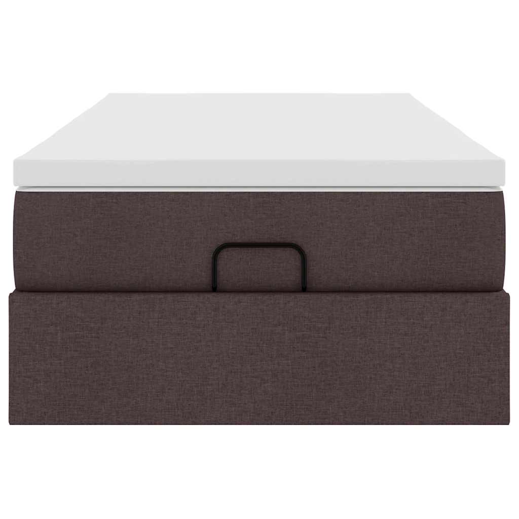 vidaXL Struttura Letto Pouf con Materasso 90x190 cm in Tessuto