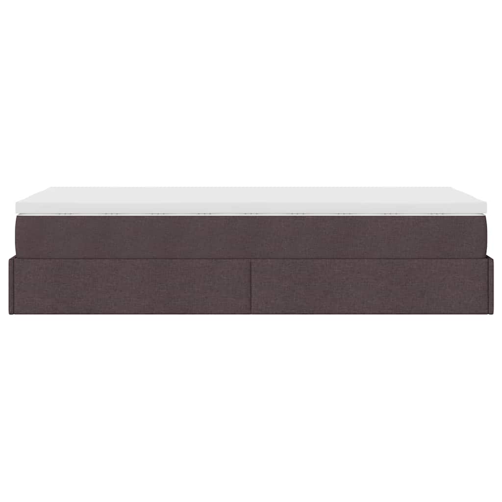 vidaXL Struttura Letto Pouf con Materasso 90x190 cm in Tessuto