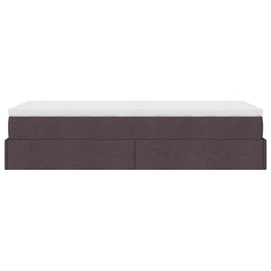 vidaXL Struttura Letto Pouf con Materasso 90x190 cm in Tessuto
