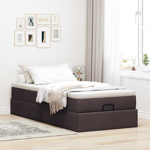 Struttura Letto Pouf con Materasso 90x200 cm in Tessuto 3311081