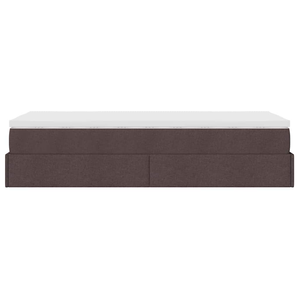 vidaXL Struttura Letto Pouf con Materasso 90x200 cm in Tessuto