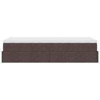 vidaXL Struttura Letto Pouf con Materasso 90x200 cm in Tessuto