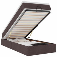 vidaXL Struttura Letto Pouf con Materasso 100x200 cm in Tessuto