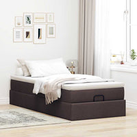 vidaXL Struttura Letto Pouf con Materasso 100x200 cm in Tessuto