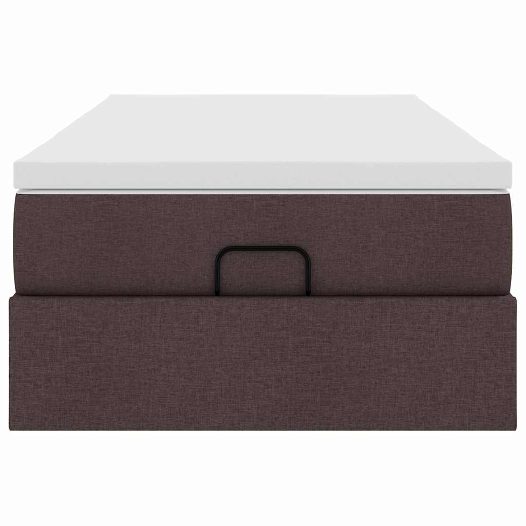 vidaXL Struttura Letto Pouf con Materasso 100x200 cm in Tessuto