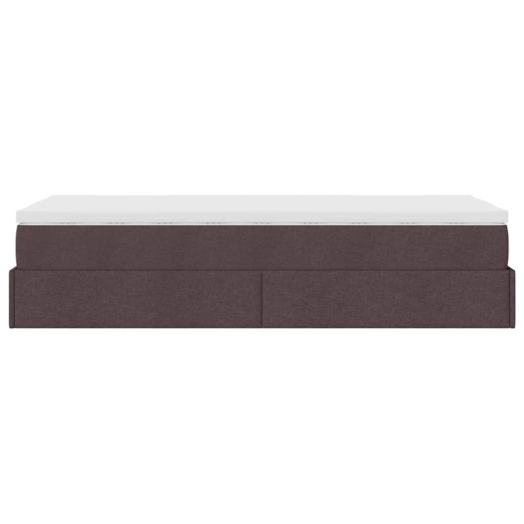 vidaXL Struttura Letto Pouf con Materasso 100x200 cm in Tessuto