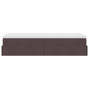 vidaXL Struttura Letto Pouf con Materasso 100x200 cm in Tessuto