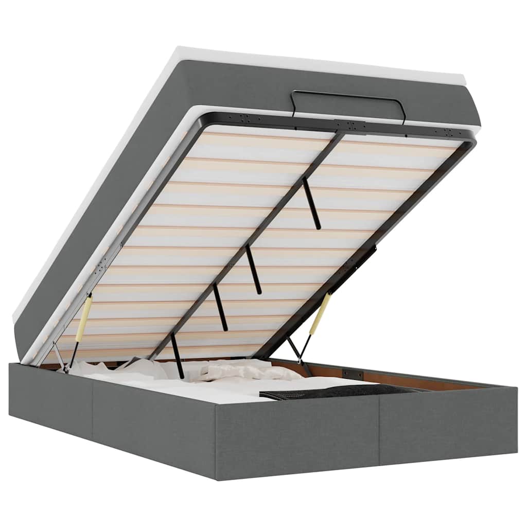 Struttura Letto Pouf con Materasso 80x200 cm in Tessuto 3311093