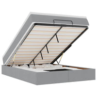 vidaXL Struttura Letto Pouf con Materasso 140x190 cm in Tessuto