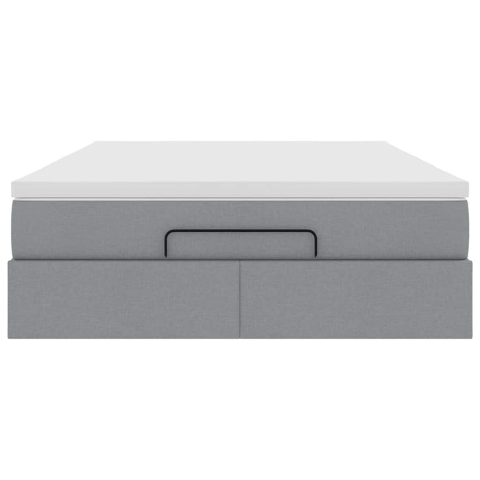 vidaXL Struttura Letto Pouf con Materasso 140x190 cm in Tessuto