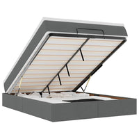 vidaXL Struttura Letto Pouf con Materasso 140x190 cm in Tessuto