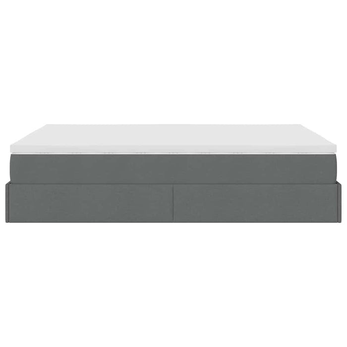 vidaXL Struttura Letto Pouf con Materasso 140x190 cm in Tessuto